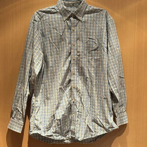 Vineyard Vines Men's Classic Fit Murray Shirt Blue Yellow White Check Size Large